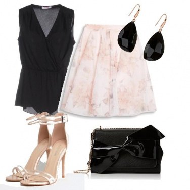 Outfit Nero e rosa