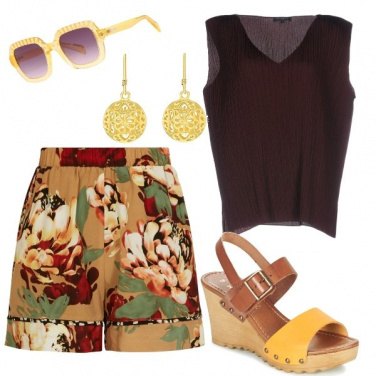 Outfit Cioccolato e fiori