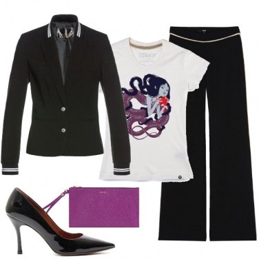 Outfit Serata in t-shirt e décolleté
