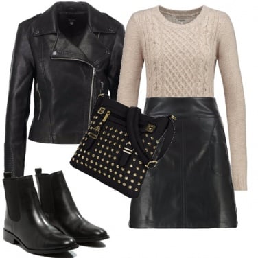 Outfit Nero e beige nel tuo stile rock