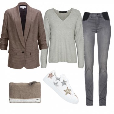 Outfit Blusas Gris Mujer: 1 Outfit Mujer | Bantoa
