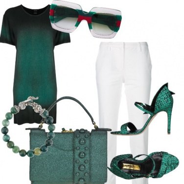 Outfit Bianco e Verdone