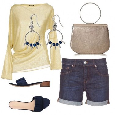 Outfit Sera in giallo blu