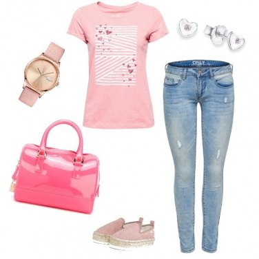 Outfit Oggi vedo tutto rosa...