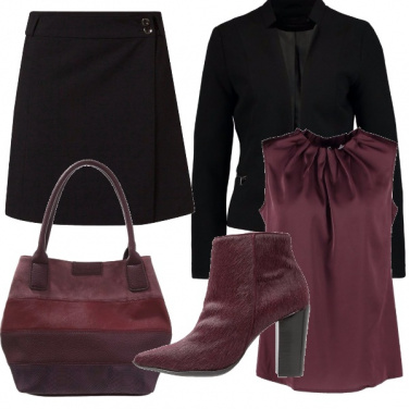 Outfit Bordeaux e sfumature