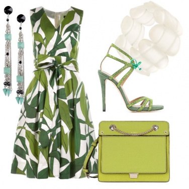 Outfit Cerimonia in verde