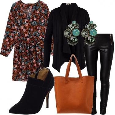 Outfit Cognac e verde