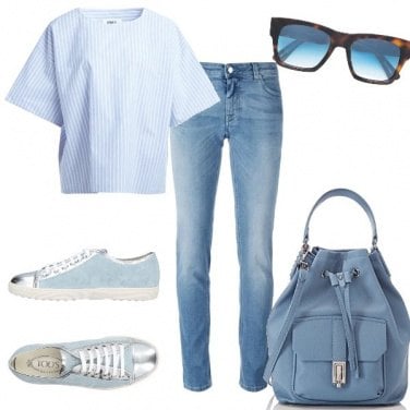 Outfit Casual in azzurro