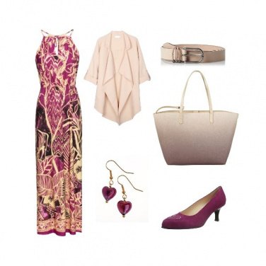 Outfit Abito lungo colorato da città