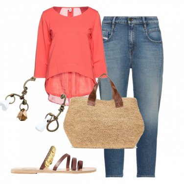 Outfit Jeans Blu Tinta unita Donna: 4 Outfit Donna | Bantoa