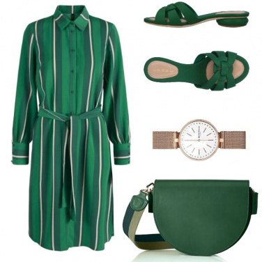 Outfit Chic in verde