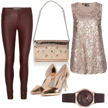 Outfit Brown & Gold