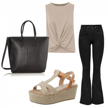 Outfit Vaqueros pata de elefante Mujer: 4 Outfit Mujer | Bantoa