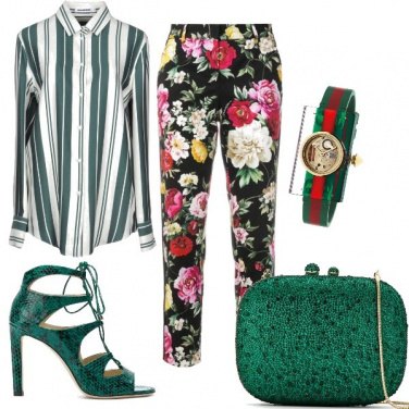 Outfit Righe e fiori