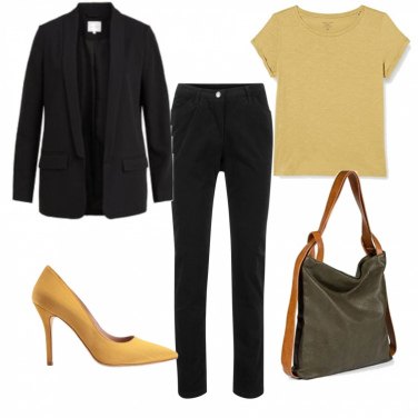 Outfit Zapatos de tacón Amarillo Mujer: 9 Outfit Mujer | Bantoa