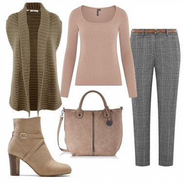Bolso de mano mujer beige con cordones ajustables Marco Tozzi | Bantoa