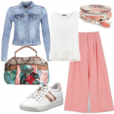 Outfit Pantaloni a palazzo Rosa Donna: 1 Outfit Donna | Bantoa