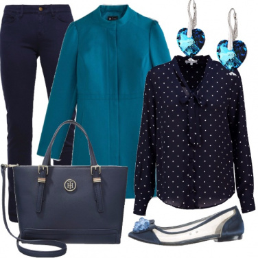 Outfit Autunno sui toni del blu