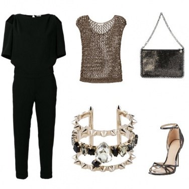 Outfit Bronzo e nero