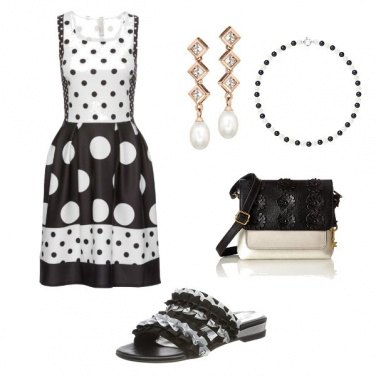 Outfit Pois Black and White
