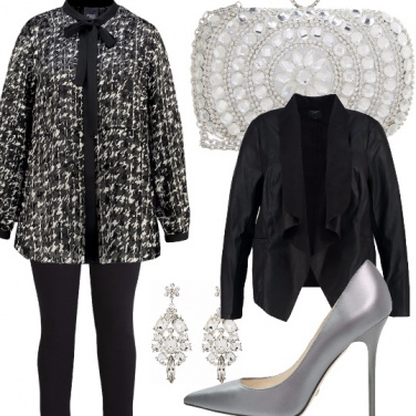 Outfit Nero e argento