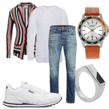 Outfit Anelli Grigio Uomo: 3 Outfit Uomo | Bantoa