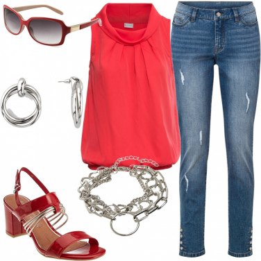 Outfit Blusas Rojo Mujer: 11 Outfit Mujer | Bantoa