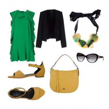 Outfit Giallo e verde