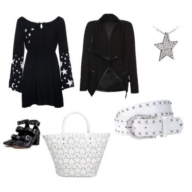 Outfit Stelle borchie e brillantini