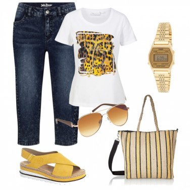 Outfit Bolso shopper Amarillo Mujer: 3 Outfit Mujer | Bantoa