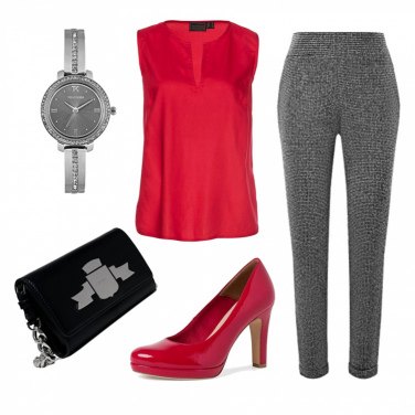 Top mujer rojo viscosa Bpc Selection | Bantoa