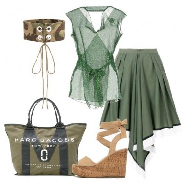 Outfit Gonna asimmetrica magiche trasparenze