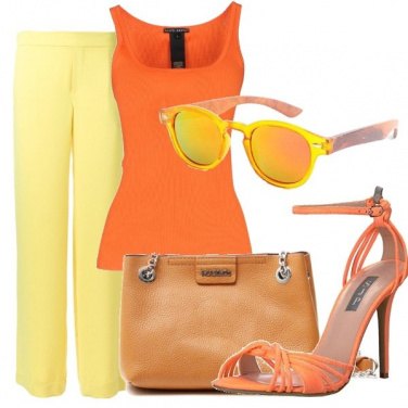 Outfit Giallo e arancione