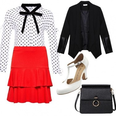 Outfit Pois, fiocchi e rosso... intramontabili!