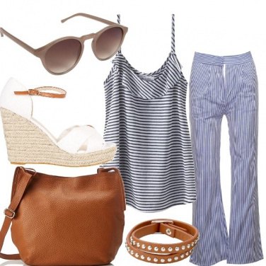 Outfit Mix di righe
