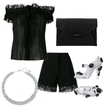 Outfit Short e pizzo