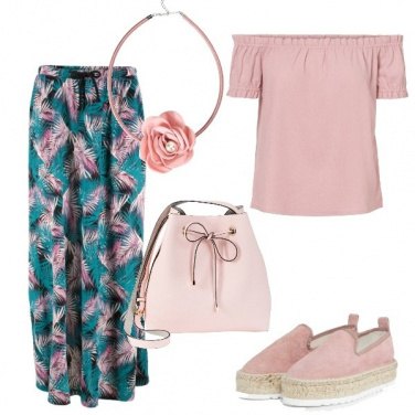 Outfit Gonna lunga ed espadrillas
