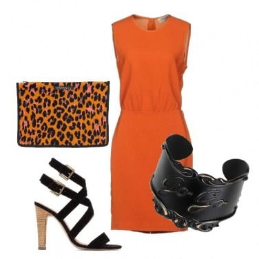 Outfit Arancio e nero
