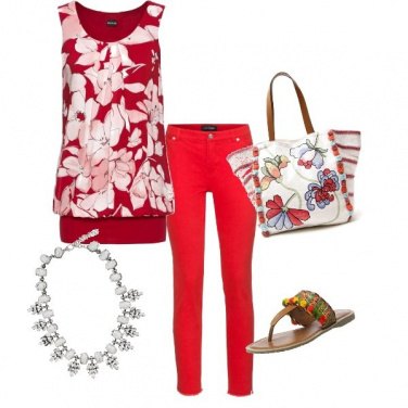 Outfit Signora in rosso