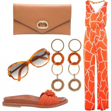 Outfit Scarpe Arancione Tinta unita Donna: 2 Outfit Donna | Bantoa