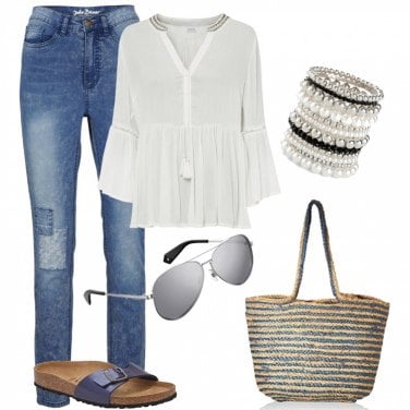 Outfit Vaqueros rectos Mujer: 26 Outfit Mujer | Bantoa