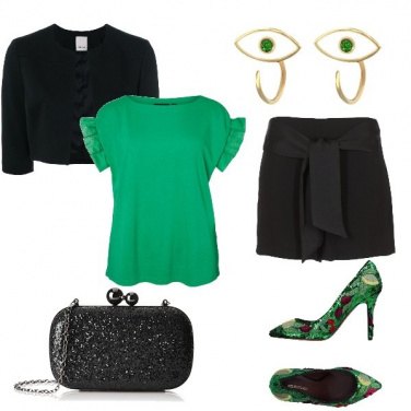 Outfit Verde e nero
