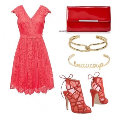 Outfit Rosa e rosso