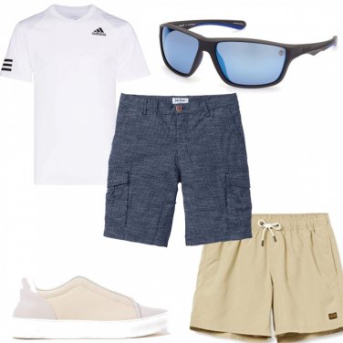 Outfit Pantaloni corti Blu Uomo: 55 Outfit Uomo | Bantoa