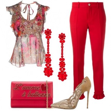 Outfit Sfumature di rosso