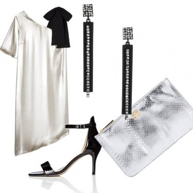 Outfit Nero e argento