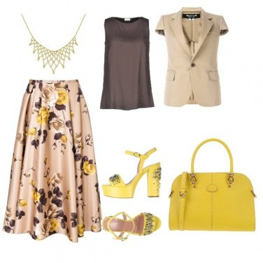 Outfit Un tocco di giallo in ufficio