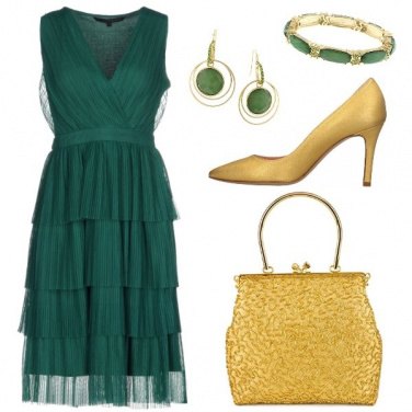 Outfit Verde e oro