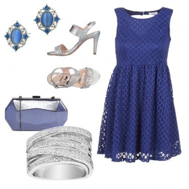 Outfit Deliziosa in blu è argento