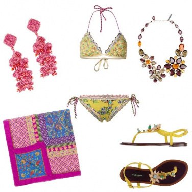Outfit Party a colori sulla spiaggia